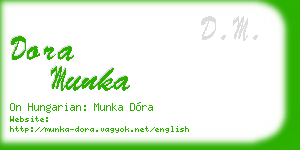 dora munka business card
